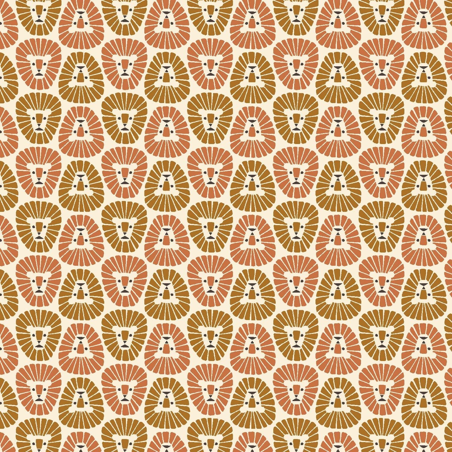 LV903-DU1 Rising Sun - Lion - Dust Fabric