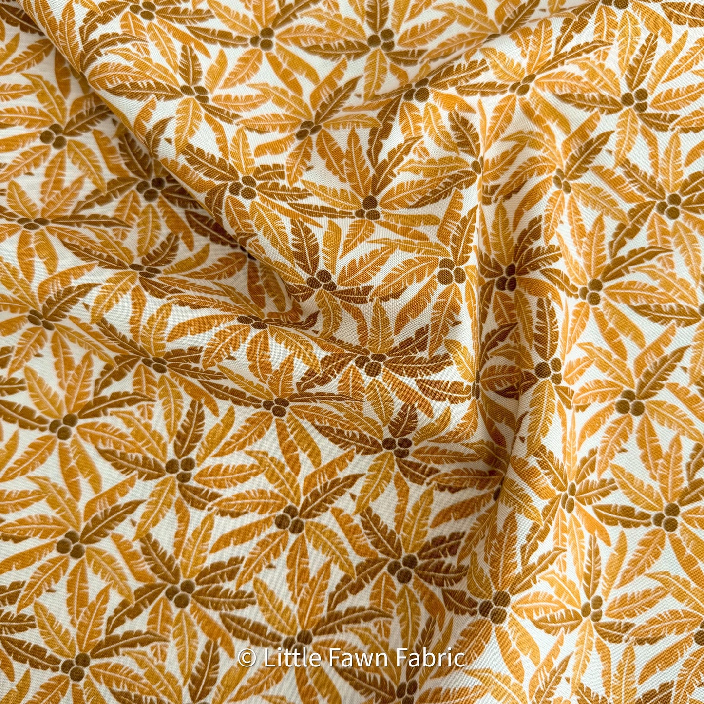 LV902-GO3 Rising Sun - Palm Tree - Golden Fabric