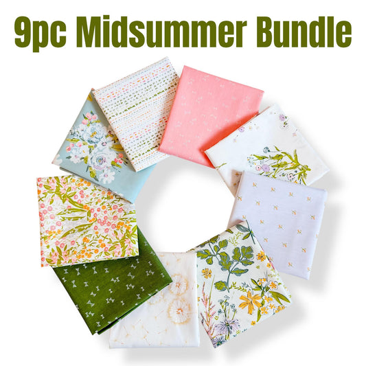 Midsummer Fabric Bundle 10 Pc Half Yard or Fat Quarter Quilting Cotton Cuts – Art Gallery Fabrics Collection by Sharon Holland