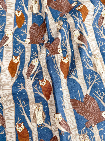Night Owl Curated Bundle – 12 Pc Cotton Set by By Gingiber for Moda Fabrics | Modern Floral, Owl, Butterfly Prints
