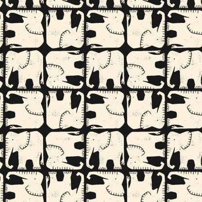 LV900-BK4 Rising Sun – Jolly Elephant Black Fabric