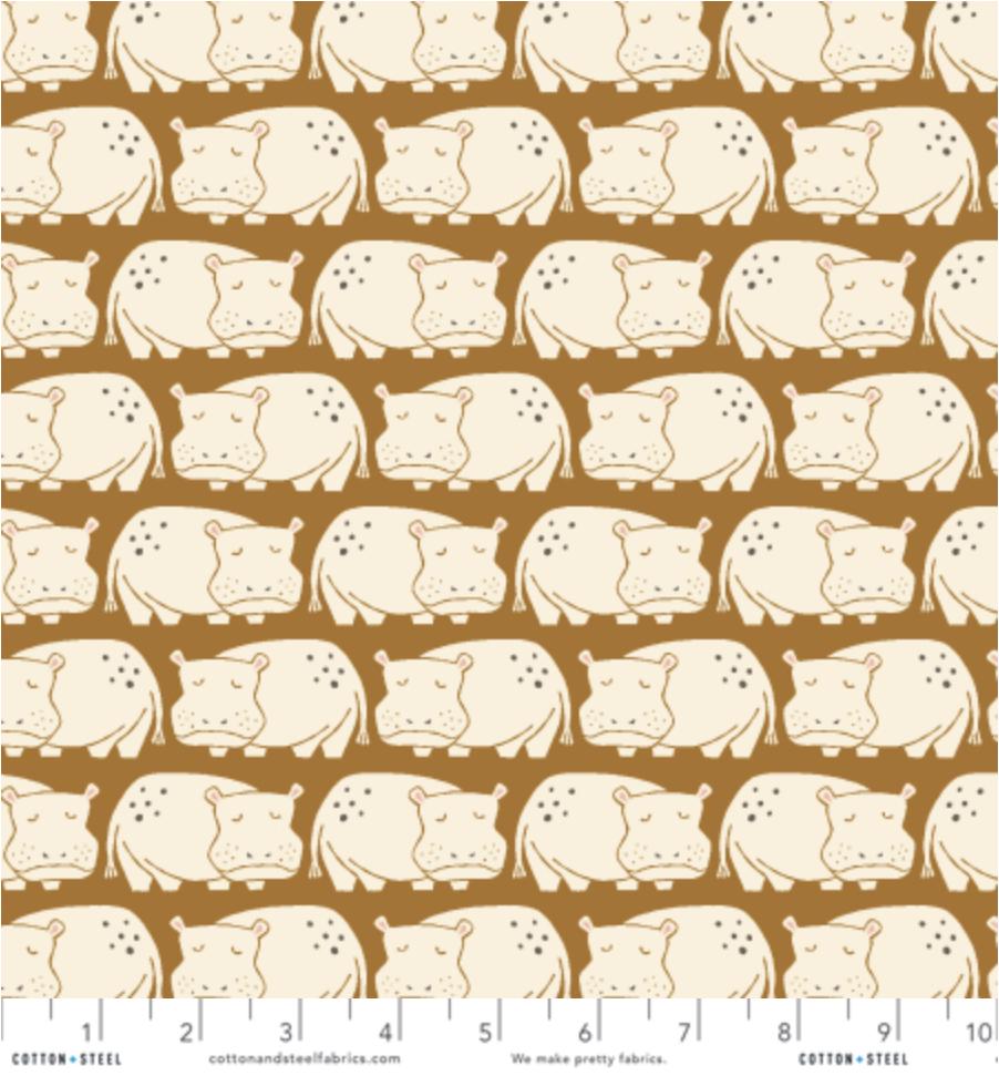LV901-UM3 Rising Sun - Weary Hippo - Umber Fabric