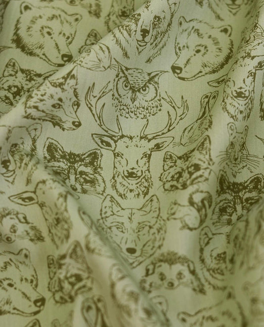 Wildlife Buddies – Premium Quilting Cotton by the Yard | Happy Camper Collection by Maureen Cracknell – Art Gallery Fabrics