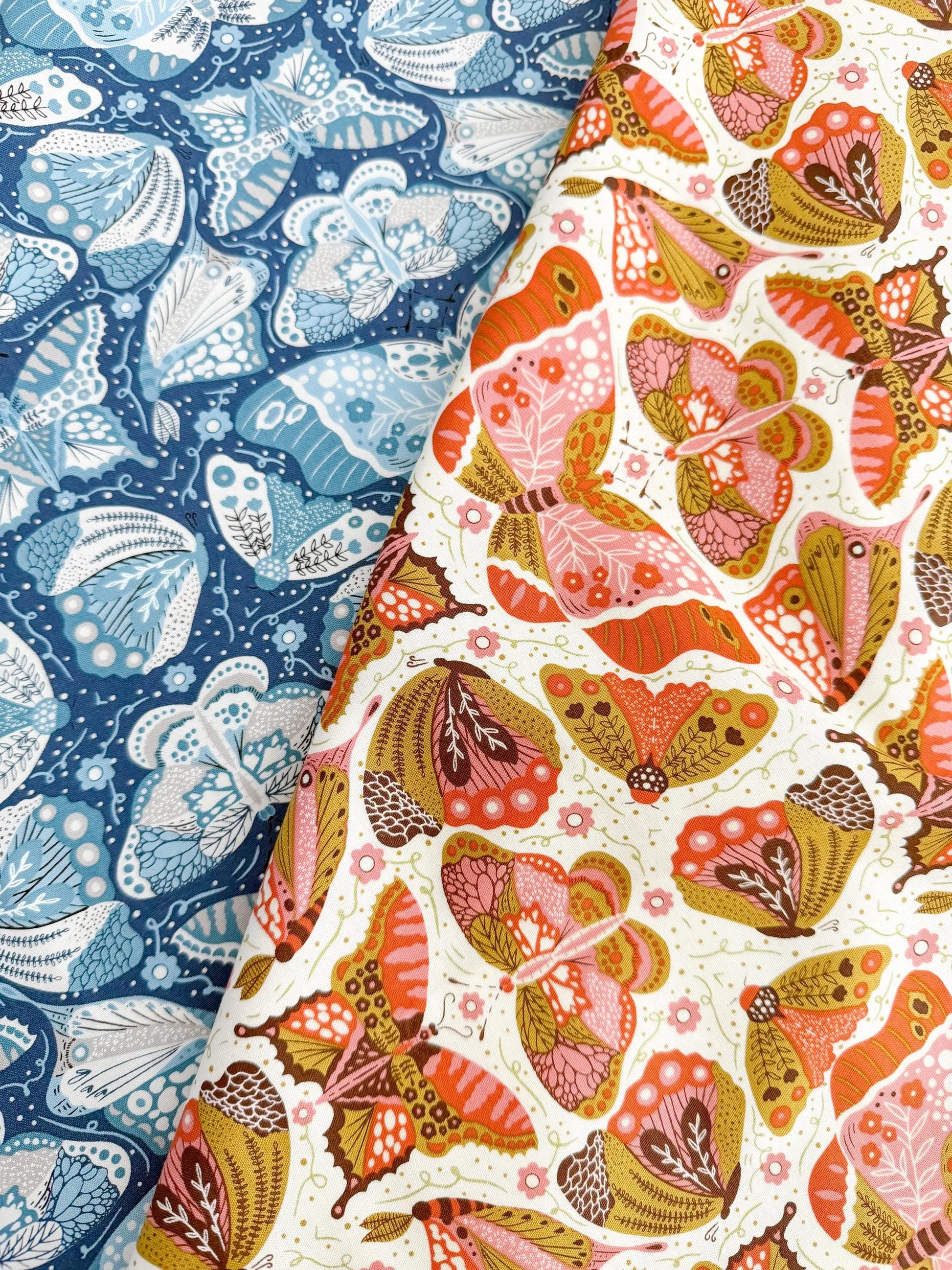 Night Owl Curated Bundle – 12 Pc Cotton Set by By Gingiber for Moda Fabrics | Modern Floral, Owl, Butterfly Prints
