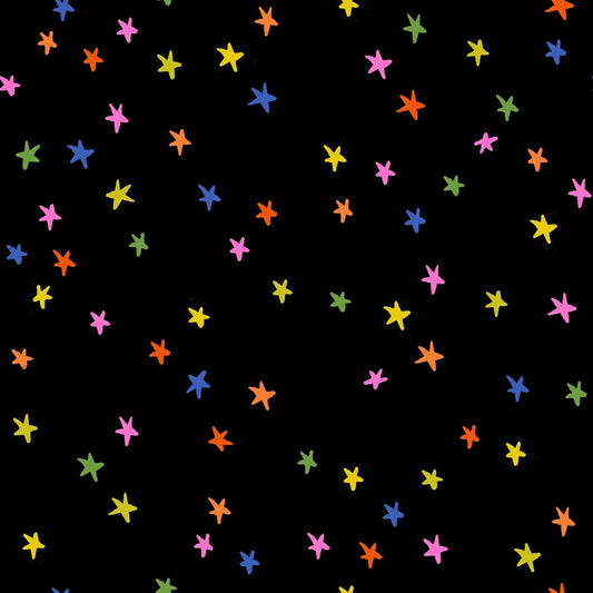 Starry New Vivid Rainbow Fabric – Ruby Star Society by Alexia Abegg | 100% Cotton Quilting Fabric | Multi Color Star Print RS4109 63