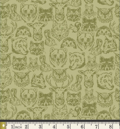 Wildlife Buddies – Premium Quilting Cotton by the Yard | Happy Camper Collection by Maureen Cracknell – Art Gallery Fabrics