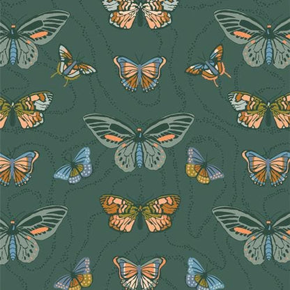 42-piece 10" layer cake featuring Happy Camper collection by Maureen Cracknell. Pre-cut squares, 100% premium cotton. Art Gallery Fabrics.