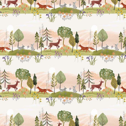 Playful Animals in Multi - Flolic – Dear Stella Fabric by Fay Nye | Floral Forest | 100% Cotton | Yardage, Half Yard, Fat Quarter