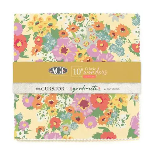 Gardenista Layer Cake by AGF Studio | 10-Inch Precut Squares | Art Gallery Fabrics Cotton Quilt Fabric