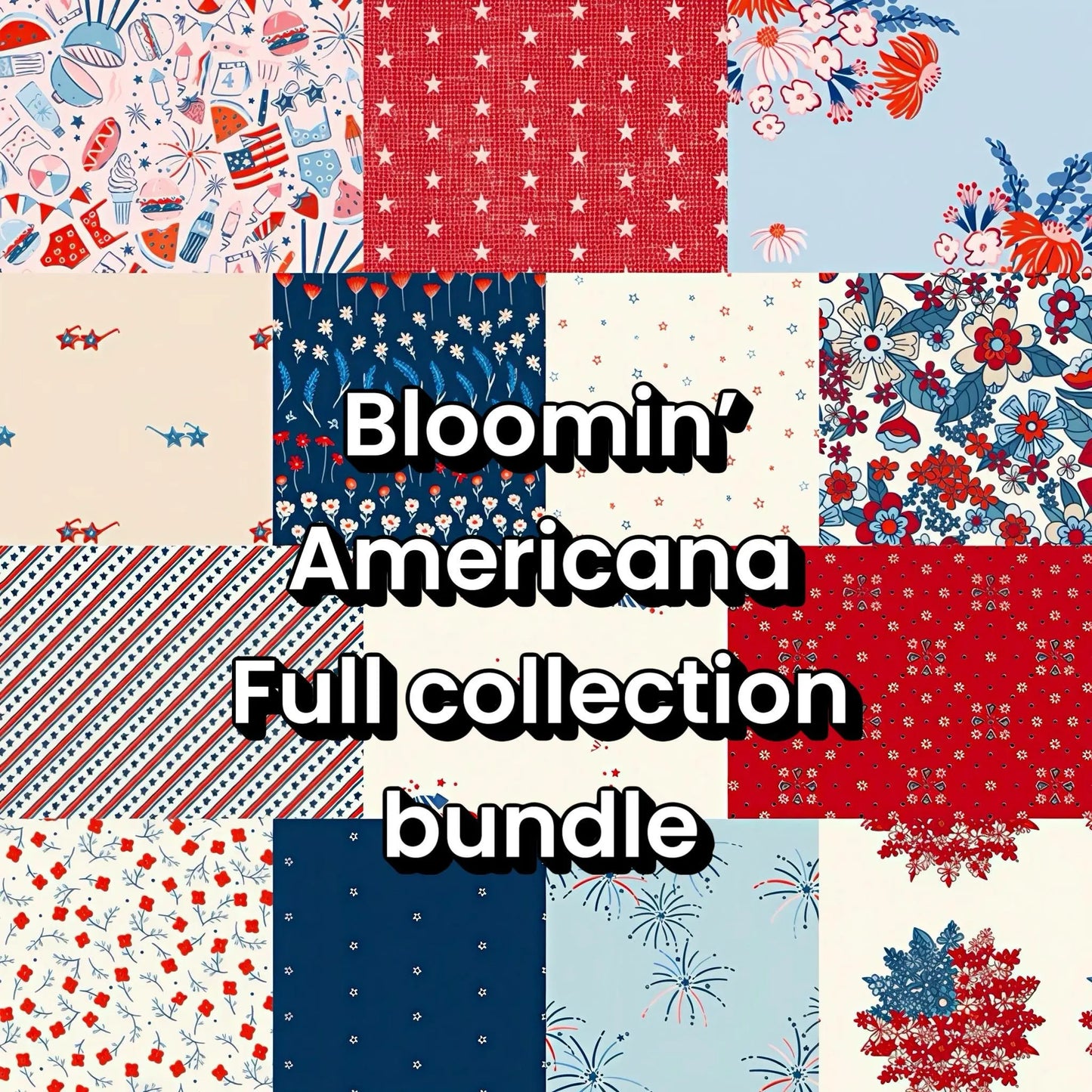 Bloomin’ Americana Fabric Bundle | Full Collection 14 Prints