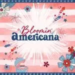 Bloomin’ Americana Jelly Roll Fabric | 2.5” Precut Strips 40 Pcs | AGF Fabric Wonders | Patriotic Quilting Cotton
