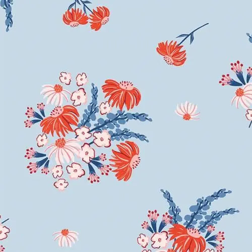 Bloomin’ Americana 10” Squares Fabric | AGF Layer Cake 42 Pcs | Art Gallery Fabrics Precut | Patriotic Quilting Cotton