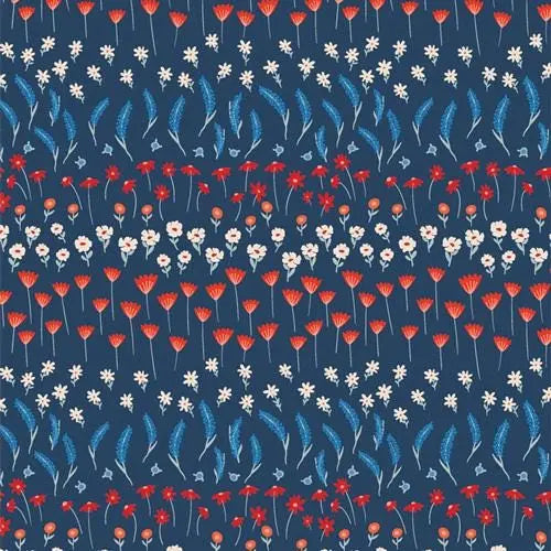 Bloomin’ Americana 10” Squares Fabric | AGF Layer Cake 42 Pcs | Art Gallery Fabrics Precut | Patriotic Quilting Cotton