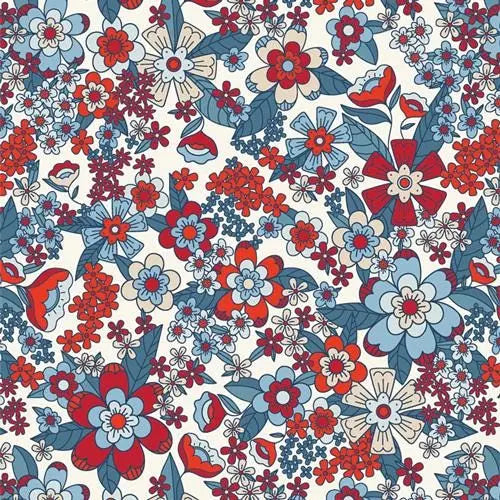 Bloomin’ Americana 10” Squares Fabric | AGF Layer Cake 42 Pcs | Art Gallery Fabrics Precut | Patriotic Quilting Cotton