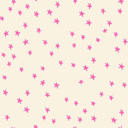Starry Neon Pink – Ruby Star Society by Alexia Abegg | 100% Cotton Quilting Fabric | Pink Star Print RS4109 36