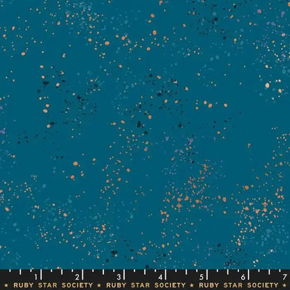 Speckled Metallic Teal Fabric – Ruby Star Society by Rashida Coleman Hale | RS5027 53M | Quilting Cotton