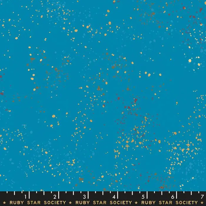 Speckled Metallic Bright Blue Fabric – Ruby Star Society by Rashida Coleman Hale | RS5027 50M | Quilting Cotton