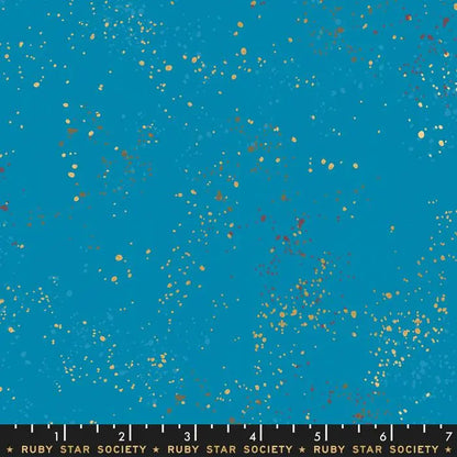 Speckled Metallic Bright Blue Fabric – Ruby Star Society by Rashida Coleman Hale | RS5027 50M | Quilting Cotton