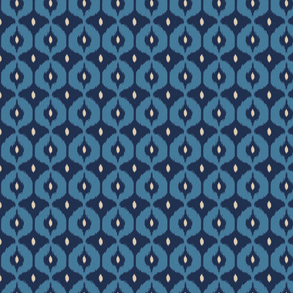 Bazaar Navy Blue Fabric by the Yard | Cloud9 Organic Cotton Quilt Fabric | Modern Geometric Blender 44/45"