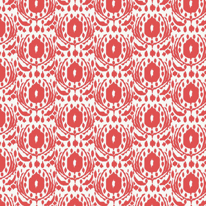 Red Ikat Fabric by the Yard | Cloud9 Organic Cotton Quilt Fabric | Modern Geometric Blender 44/45"