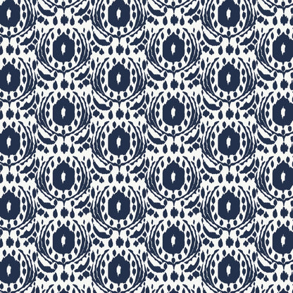 Ikat Navy Fabric by the Yard | Alison Janssen Jubilant | Cloud9 Organic Cotton | Geometric Quilt Fabric | 44 Inch Wide