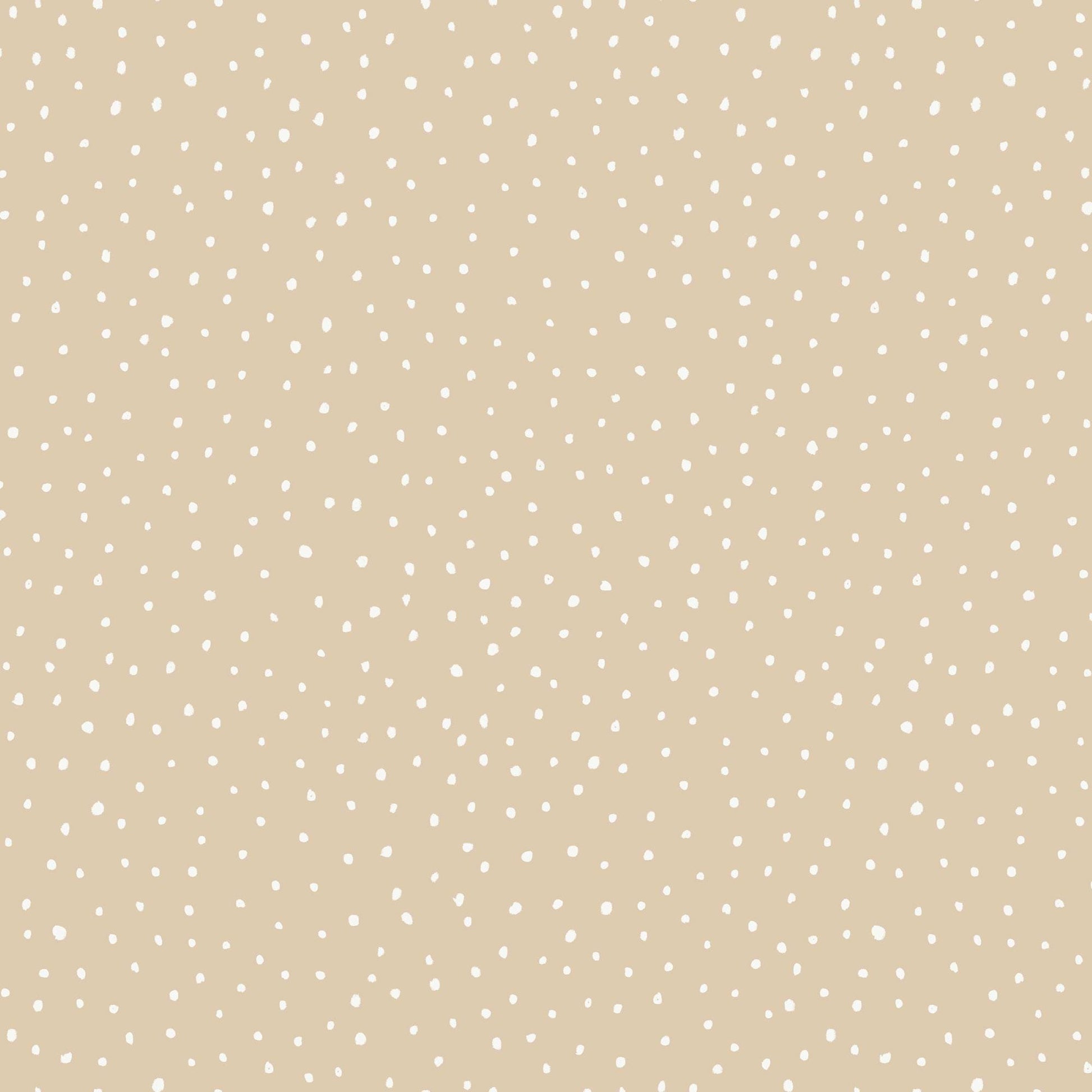 Dots Sand Fabric by the Yard | Alison Janssen Jubilant | Cloud9 Organic Cotton | Neutral Quilt Blender | 44 Inch Wide