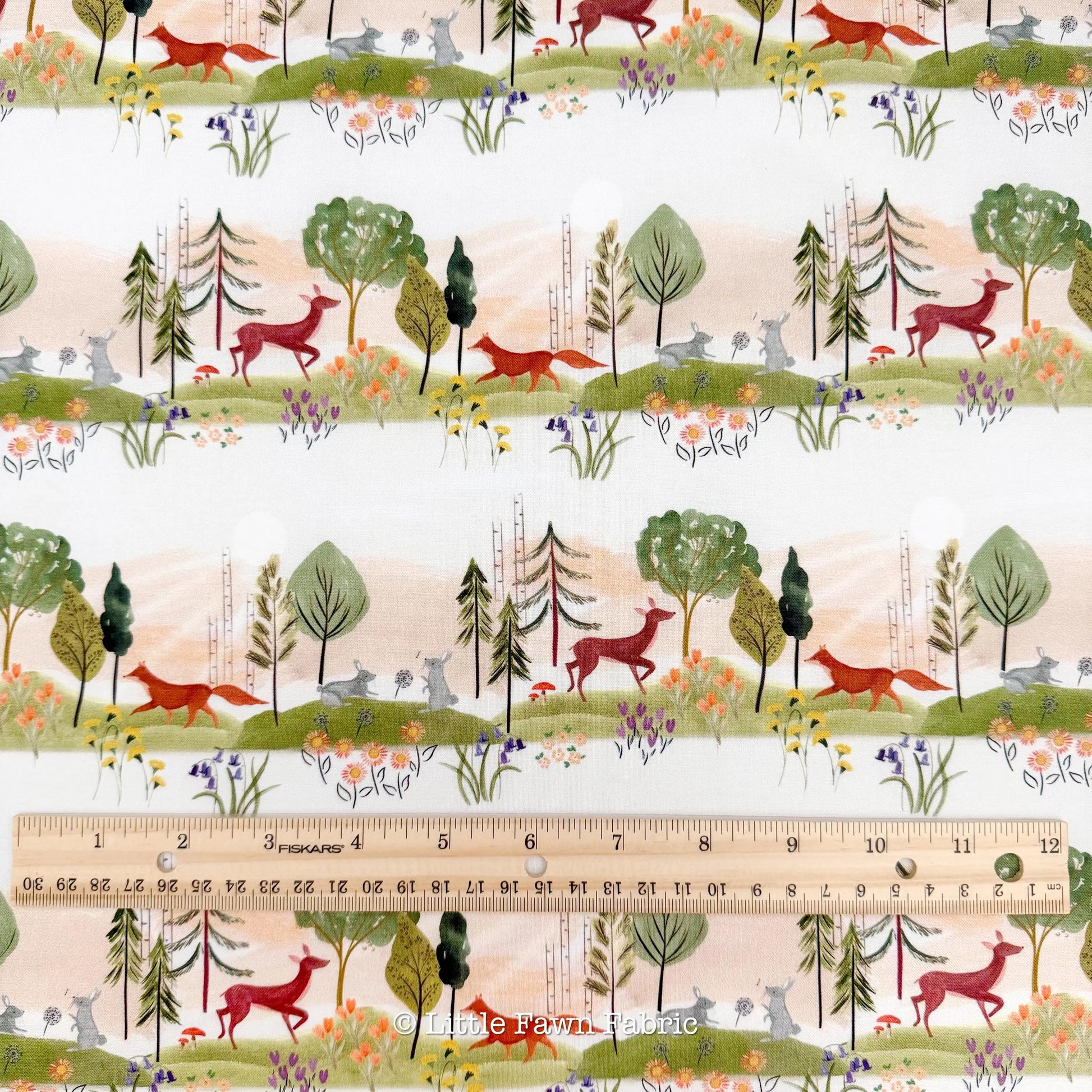 Woodland Reverie Fabric Bundle | Dear Stella by Fay Nye | Fox Deer Hedgehog Cotton Fabric | 4 Piece Fat Quarter or Half Yard Set