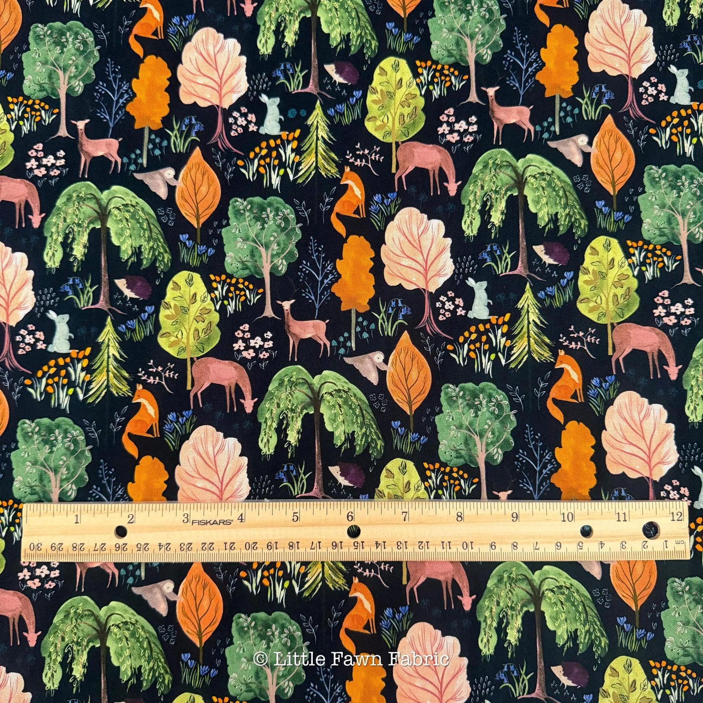 Woodland Reverie Fabric Bundle | Dear Stella by Fay Nye | Fox Deer Hedgehog Cotton Fabric | 4 Piece Fat Quarter or Half Yard Set