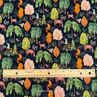 Woodland Reverie Fabric Bundle | Dear Stella by Fay Nye | Fox Deer Hedgehog Cotton Fabric | 4 Piece Fat Quarter or Half Yard Set