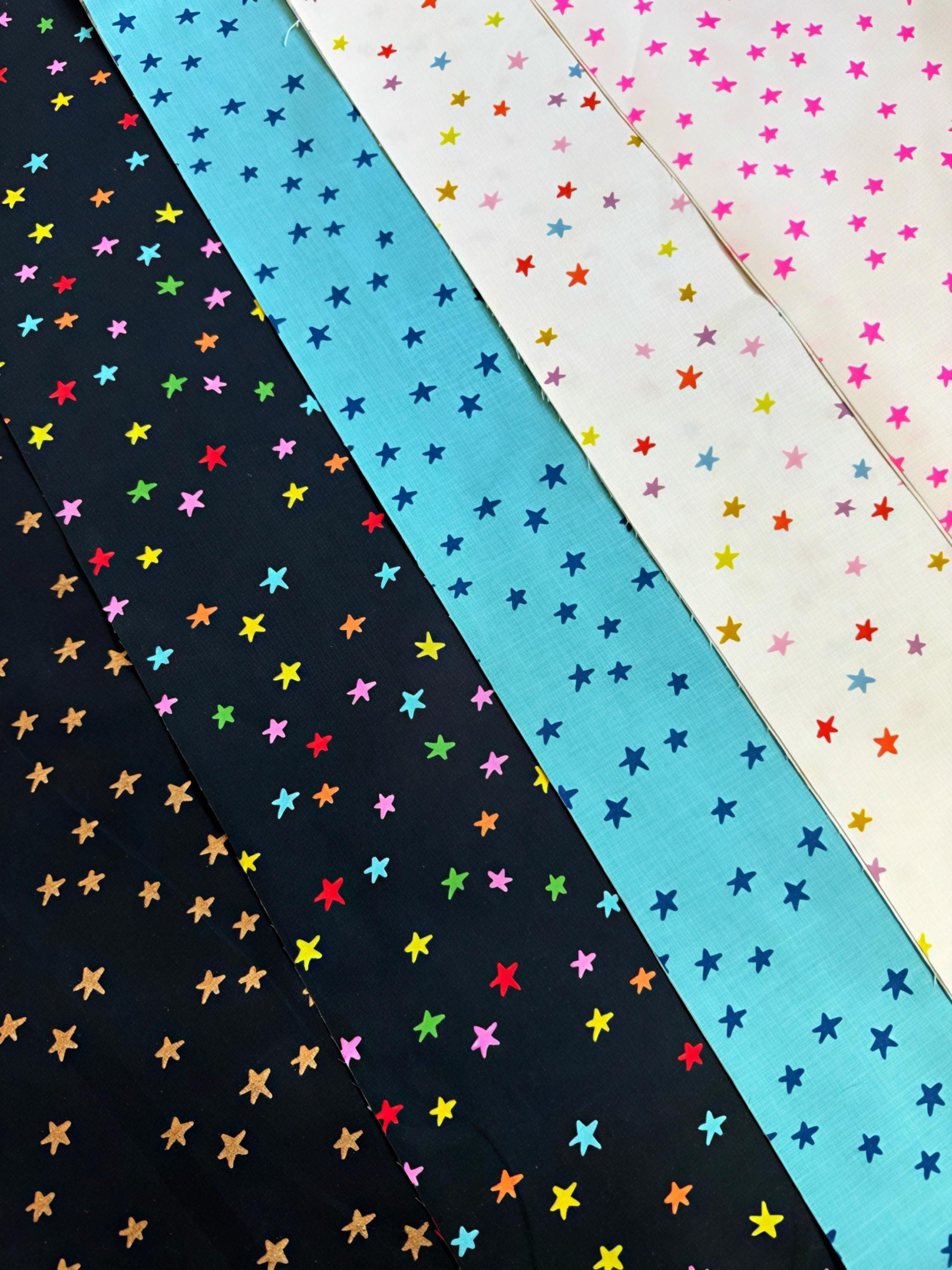 Cosmic Confetti Starry Bundle | Ruby Star Society by Alexia Abegg | 5 Piece Fat Quarter or Half Yard Set | Starry Metallic & Neon Cotton