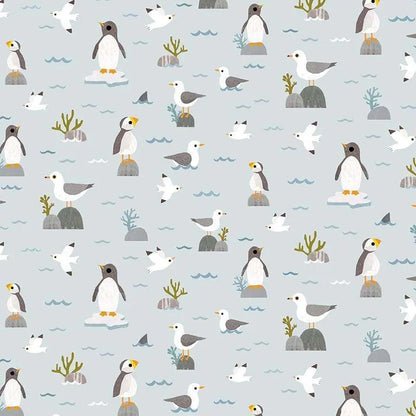 Dear Stella Beyond the Sea Fabric Bundle | Coastal Calm 5 Piece Quilt Bundle | Fat Quarter or Half Yard Cotton Fabric Set