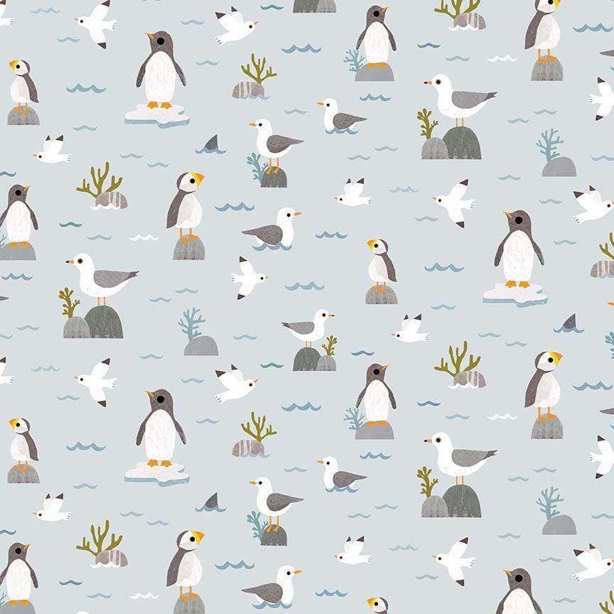 Dear Stella Beyond the Sea Fabric Bundle | Coastal Calm 5 Piece Quilt Bundle | Fat Quarter or Half Yard Cotton Fabric Set