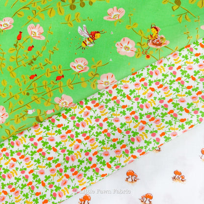 Heather Ross Meadow & Pond Fabric Bundle by Windham Fabrics | 10 Piece Quilt Bundle | Fat Quarter or Half Yard Cotton Fabric Set