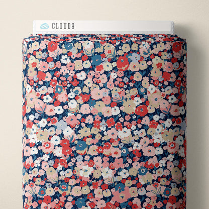Bloom Confetti Fabric by the Yard | Alison Janssen Jubilant | Cloud9 Organic Cotton | Floral Quilt Fabric | 44 Inch Wide