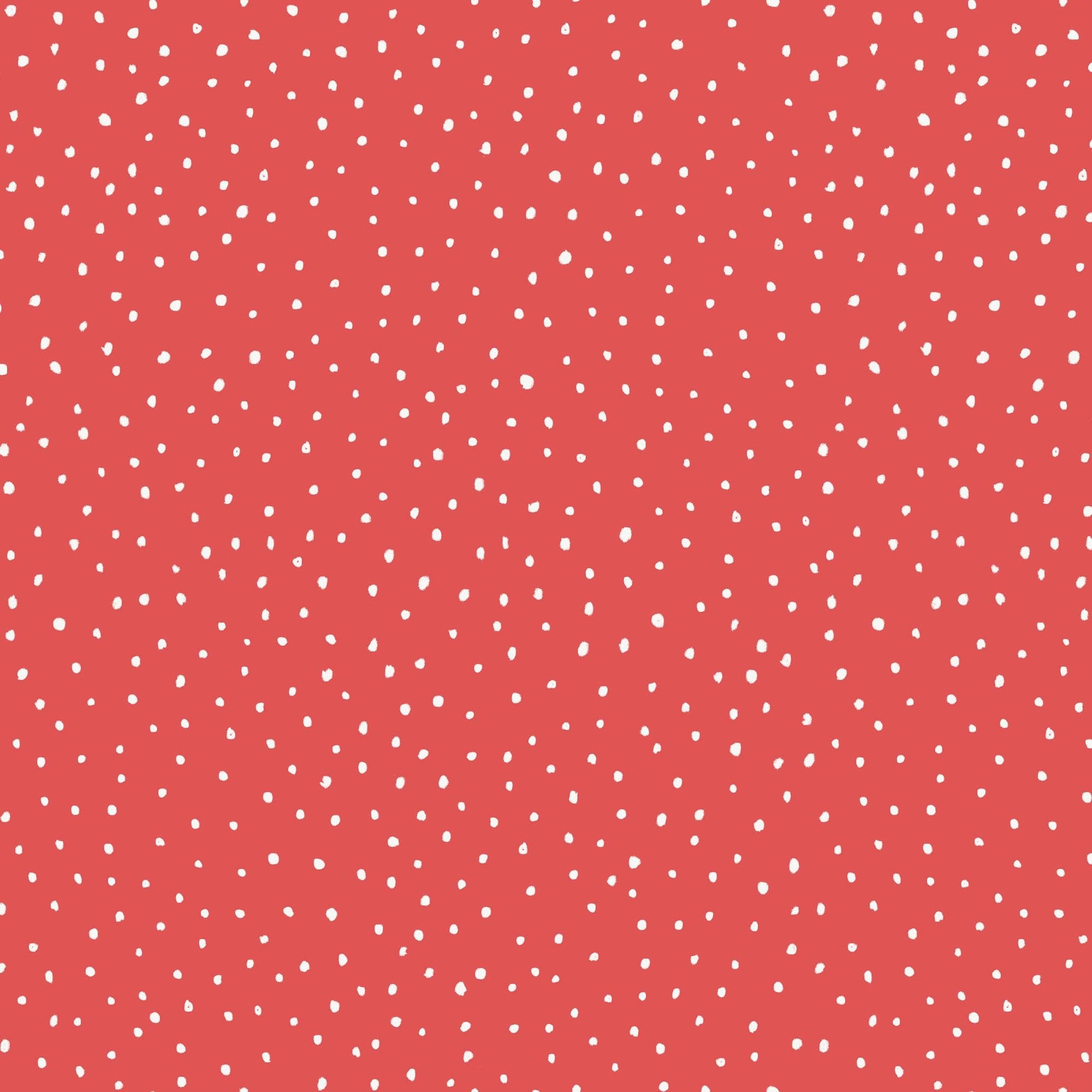 Dots Red Fabric by the Yard | Alison Janssen Jubilant | Cloud9 Organic Cotton | Red Quilt Blender | 44 Inch Wide