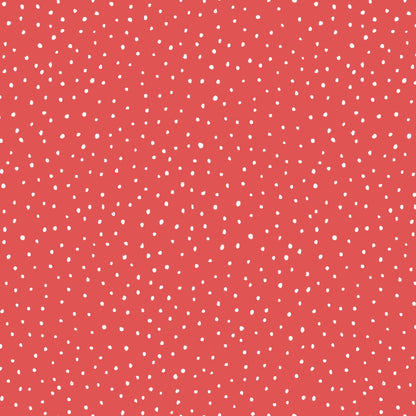 Dots Red Fabric by the Yard | Alison Janssen Jubilant | Cloud9 Organic Cotton | Red Quilt Blender | 44 Inch Wide