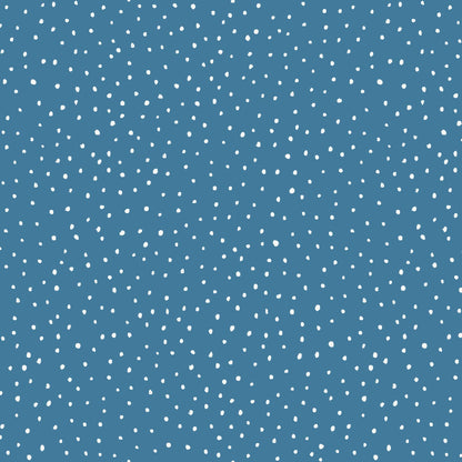 Dots Blue Fabric by the Yard | Alison Janssen Jubilant | Cloud9 Organic Cotton | Blue Quilt Blender | 44 Inch Wide