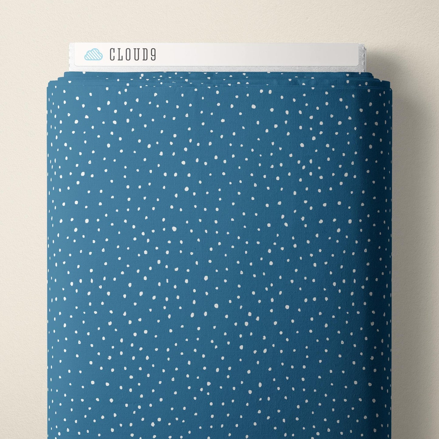 Dots Blue Fabric by the Yard | Alison Janssen Jubilant | Cloud9 Organic Cotton | Blue Quilt Blender | 44 Inch Wide