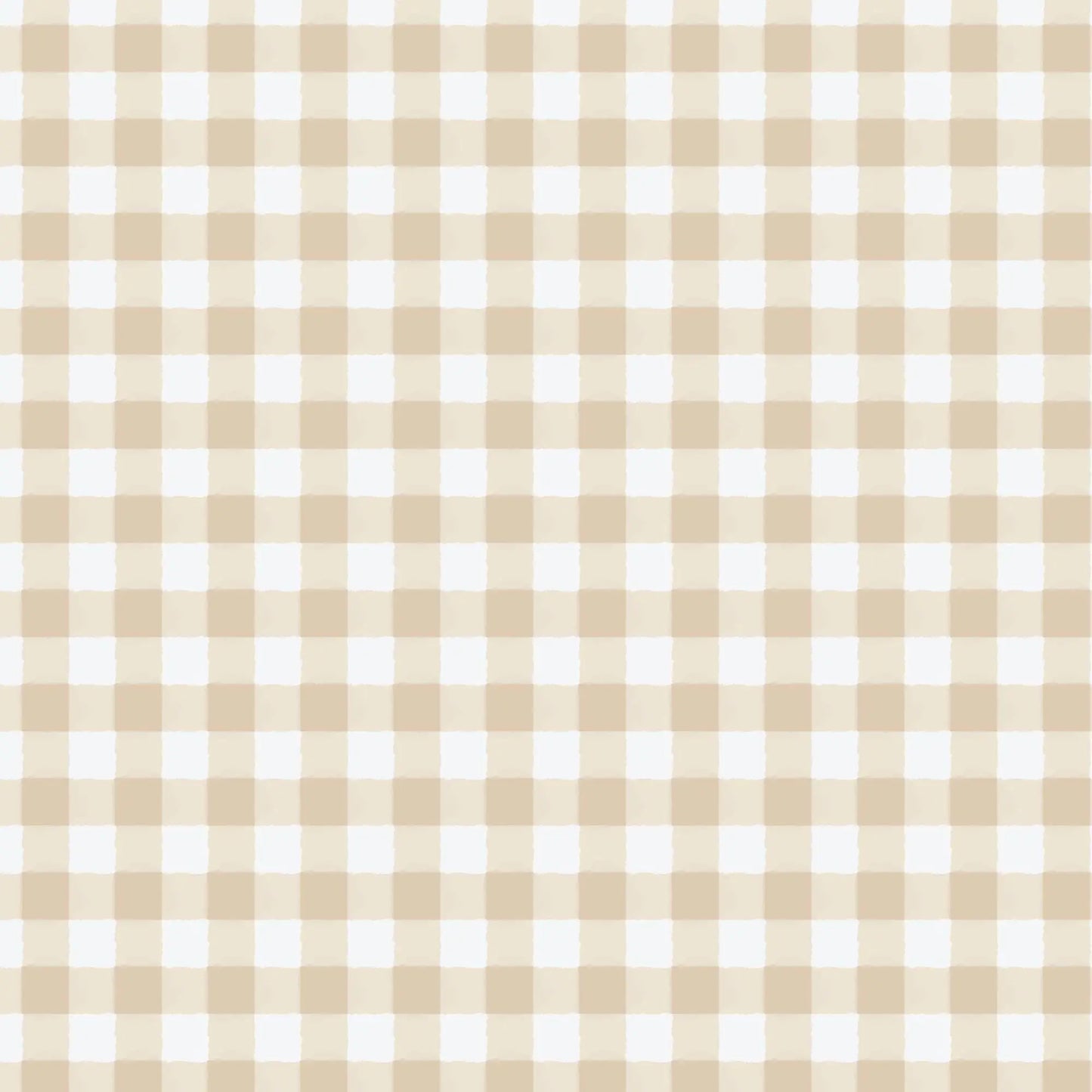 Gingham Sand Fabric by the Yard | Alison Janssen Jubilant | Cloud9 Organic Cotton | Neutral Check Quilt Fabric | 44 Inch Wide
