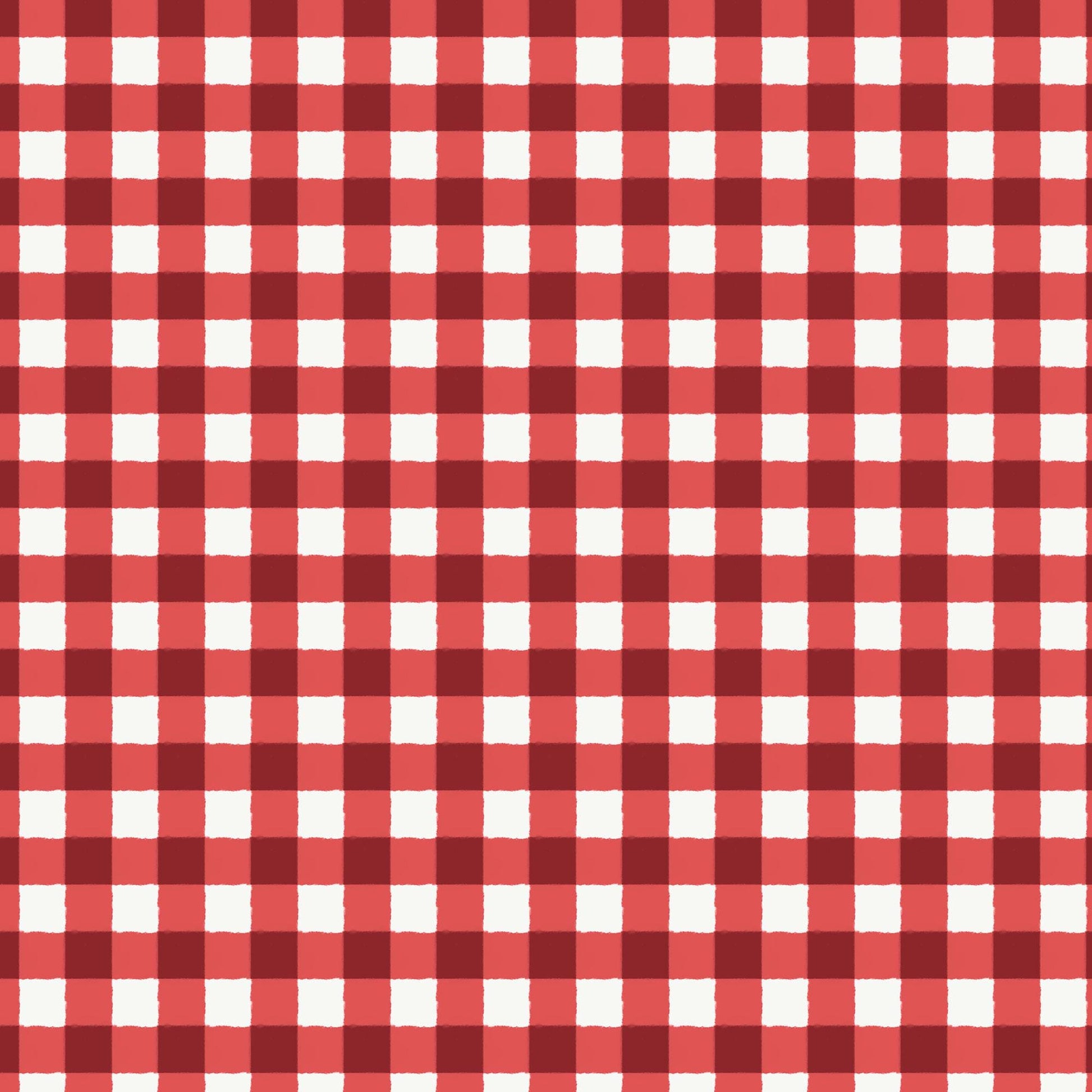 Gingham Red Fabric by the Yard | Alison Janssen Jubilant | Cloud9 Organic Cotton | Neutral Check Quilt Fabric | 44 Inch Wide
