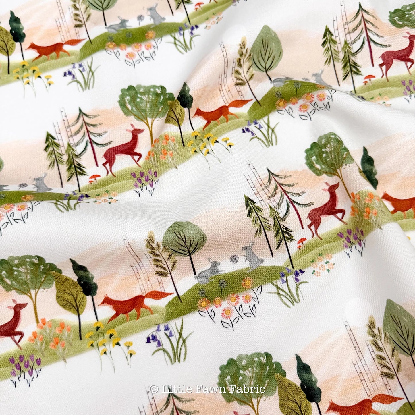 Woodland Reverie Fabric Bundle | Dear Stella by Fay Nye | Fox Deer Hedgehog Cotton Fabric | 4 Piece Fat Quarter or Half Yard Set