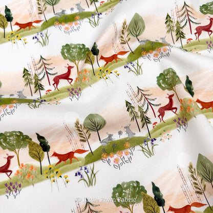 Woodland Reverie Fabric Bundle | Dear Stella by Fay Nye | Fox Deer Hedgehog Cotton Fabric | 4 Piece Fat Quarter or Half Yard Set