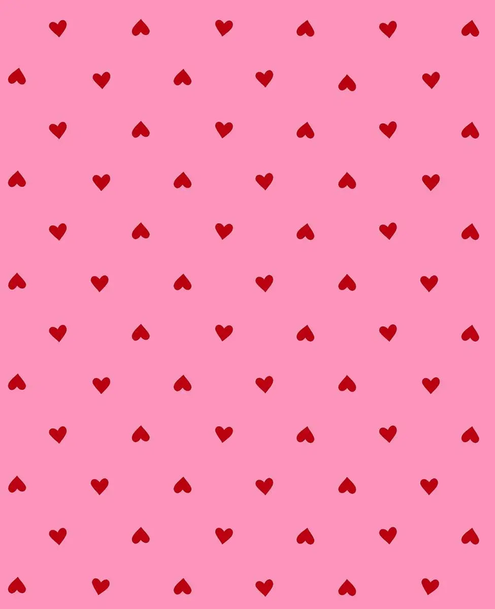 Ruby Star Society Trinketry Hearts Flamingo Fabric | Melody Miller Red Hearts on Pink | Quilting Cotton Half Yard or Yard