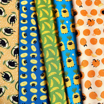 Banana Cat Club Fabric Bundle (5 pcs)