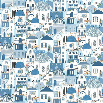 Dear Stella Wanderlust Fabric Bundle | Mediterranean Market 5 Piece Cotton Quilt Bundle | Fat Quarter or Half Yard Coastal Fabric Set