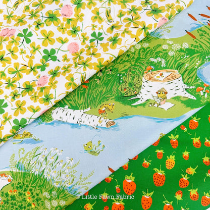 Heather Ross Meadow & Pond Fabric Bundle by Windham Fabrics | 10 Piece Quilt Bundle | Fat Quarter or Half Yard Cotton Fabric Set