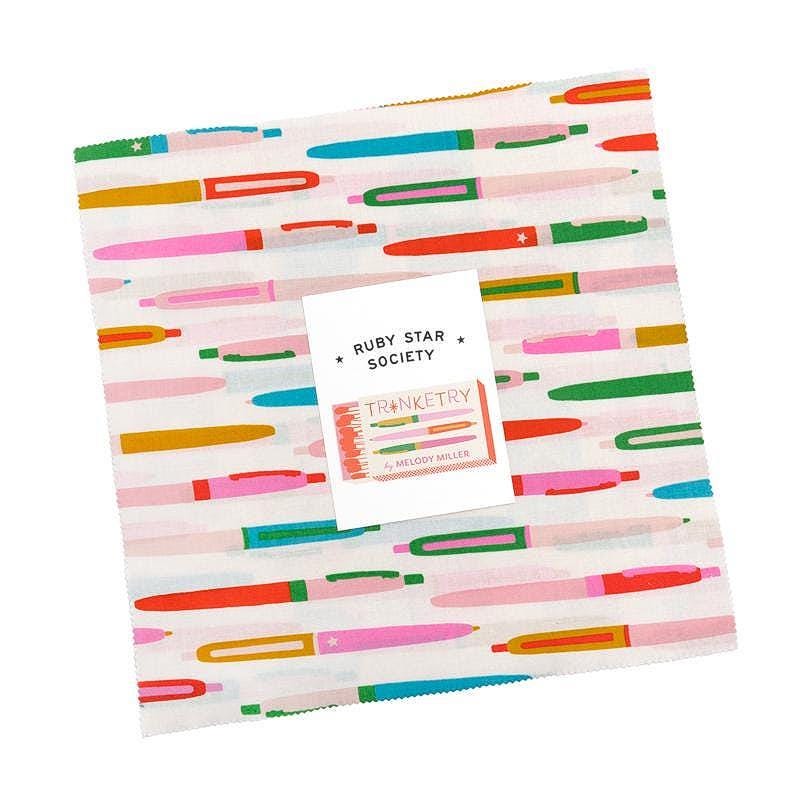Ruby Star Society Trinketry Layer Cake RS0109LC | Melody Miller 10 Inch Precut Fabric Squares | 42 Piece Quilt Cotton Bundle