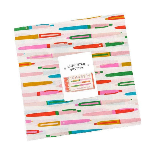 Ruby Star Society Trinketry Layer Cake RS0109LC | Melody Miller 10 Inch Precut Fabric Squares | 42 Piece Quilt Cotton Bundle