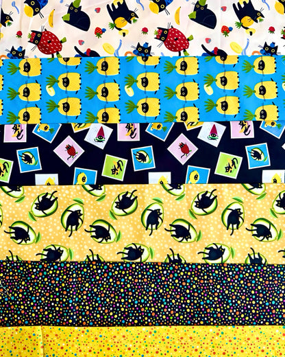 Fruity Kitty 6pc Fat Quarter Bundle