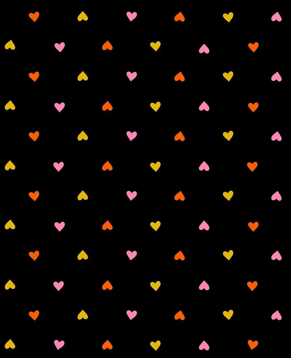 Ruby Star Society Trinketry Hearts Black Fabric | Melody Miller Multicolor Hearts | Quilting Cotton Half Yard or Yard